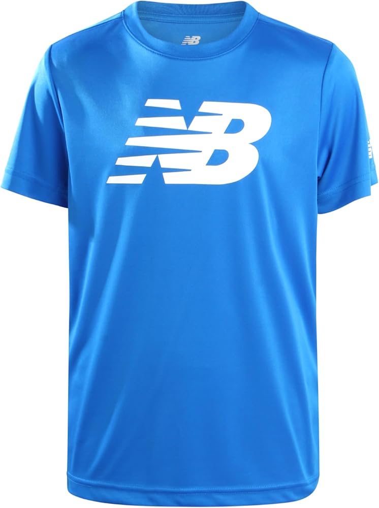 New Balance Boys' T-Shirt - Active Performance T-Shirt for Boys - Youth Crewneck Dry Fit Short Sleeve Shirt (8-20)