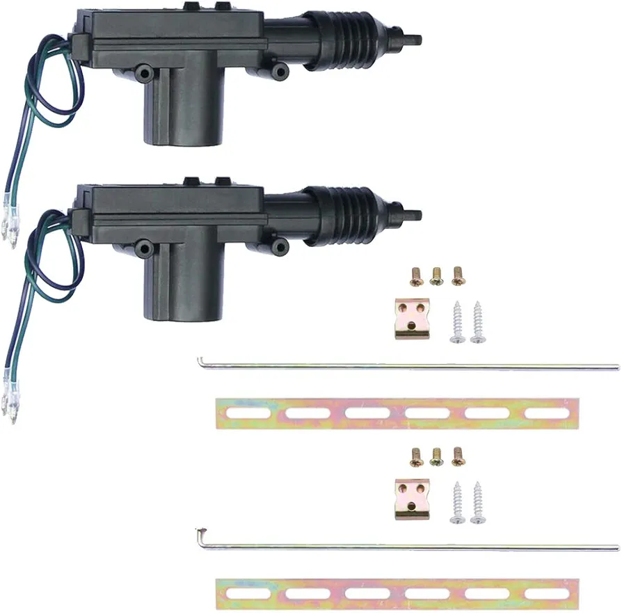 ESUPPORT Universal Car Heavy Duty High Power Door Lock Actuator 2 Wire 12V Pack of 2