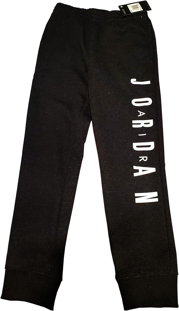 Nike Air Jordan Fleece Boys Jogger Pants Black Heather Size M