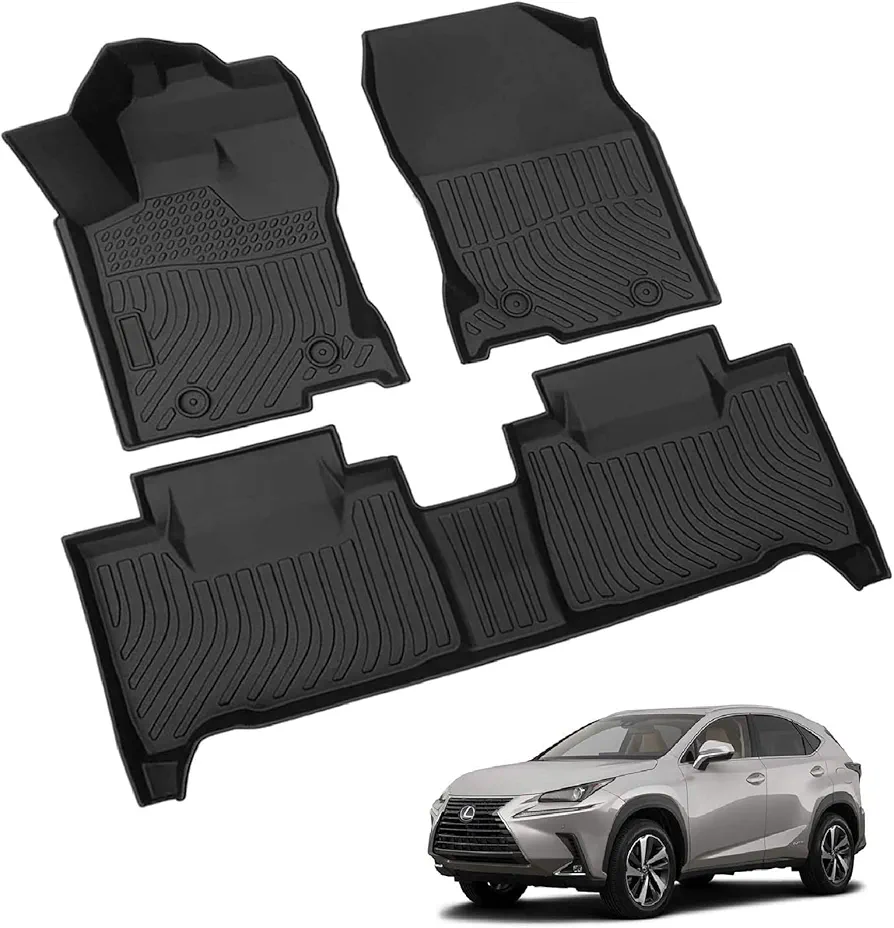 Car Floor Mats Replacement for Lexus NX 2015-2022 Custom Fit Odorless Carpets Heavy Duty Durable All Weather Protection Liners Black