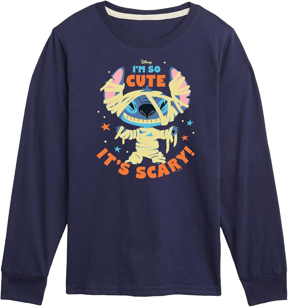 Disney Lilo & Stitch - So Cute It's Scary - Toddler & Youth Long Sleeve Graphic T-Shirt