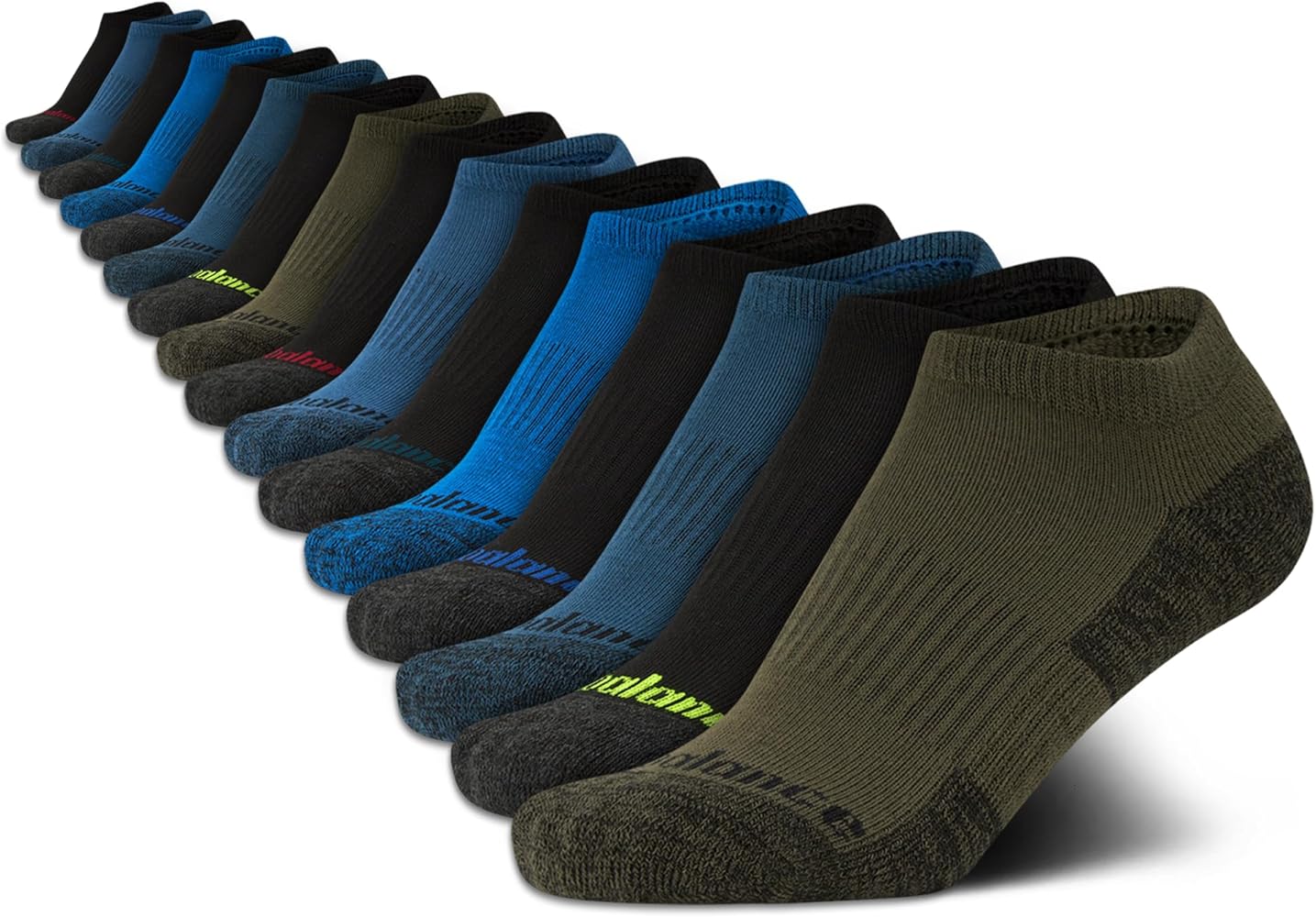 New Balance Boys' Socks - Athletic Low Cut Ankle Socks (16 Pack)