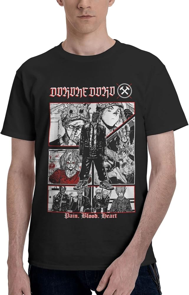 Anime Dorohedoro T Shirt Man's Summer Manga Round Neck Clothes Casual Short Sleeves Tee