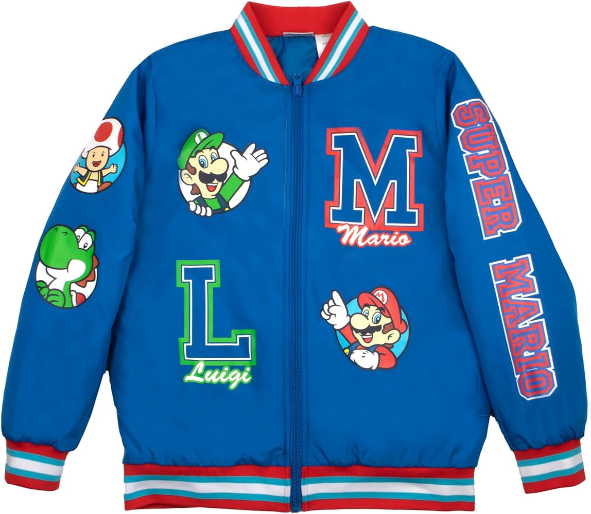 Nintendo Super Mario Bomber Jacket, Mario and Luigi Bomber Jacket