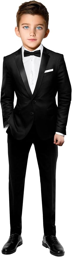 Black n Bianco Boys Slim Fit Tuxedo First Class Style Presented by Baby Muffin