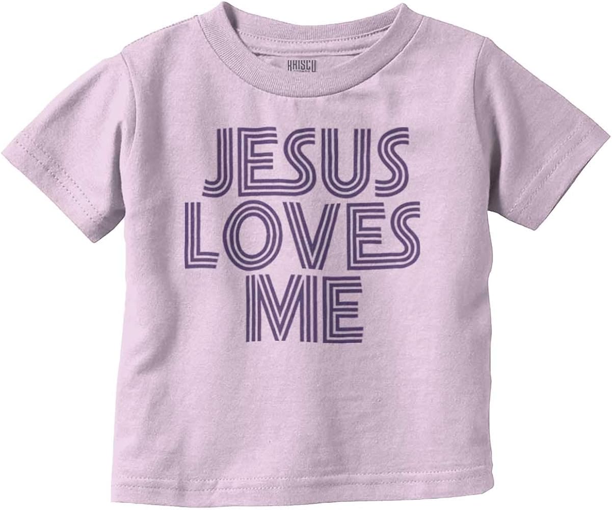 Jesus Loves Me Retro Christian Toddler Boy Girl T Shirt