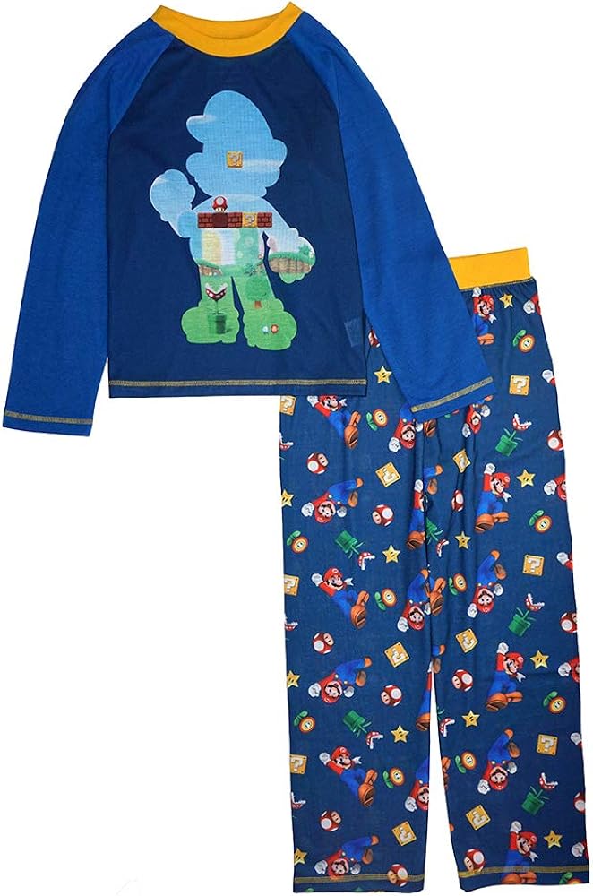 Super Mario Boys' Big 2 Piece Pajama Set