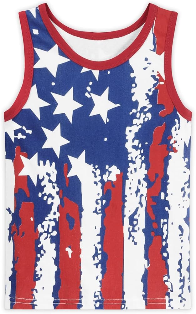 4th of July Tank Tops Toddler Boys American Flag T-Shirts Baby Shirts Patriotic Tops