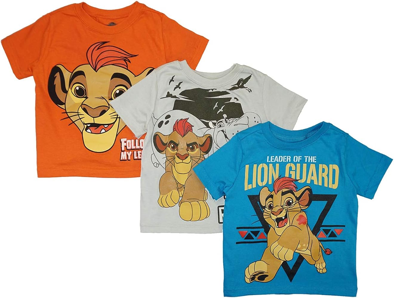 Disney Little Boys' Toddler Lion Guard 3 Pack T-Shirts