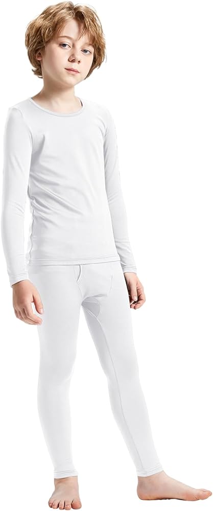 Thermal Underwear for Boys, Thermal Long Johns Set with Shirt & Pants