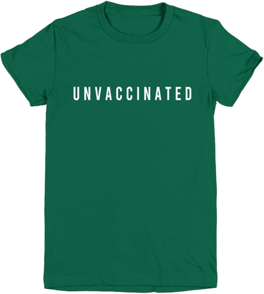 Unvaccinated 2021 Clothing Plus Size Classic Tops Tees Girls Boys Youth Tee Forest Green T-Shirt