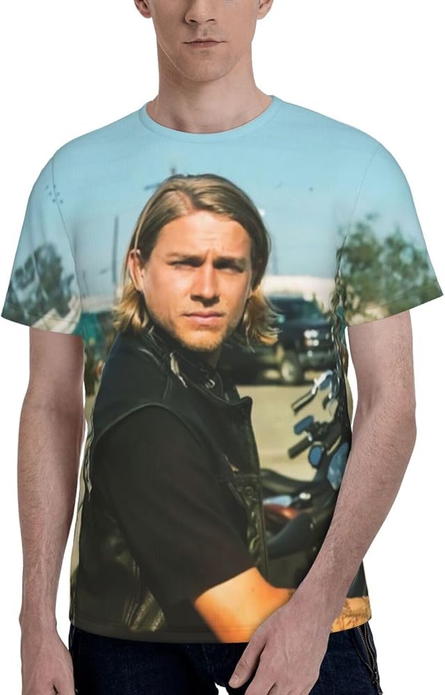 Charlie Hunnam T Shirt Boys Summer Fashion Casual O-Neck Short Sleeve Cotton Tee Top