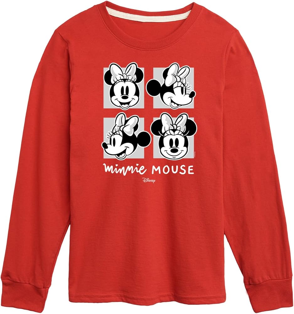 Disney Characters - Mickey & Friends - Minnie Mouse's Expressions - Toddler and Youth Long Sleeve Graphic T-Shirt