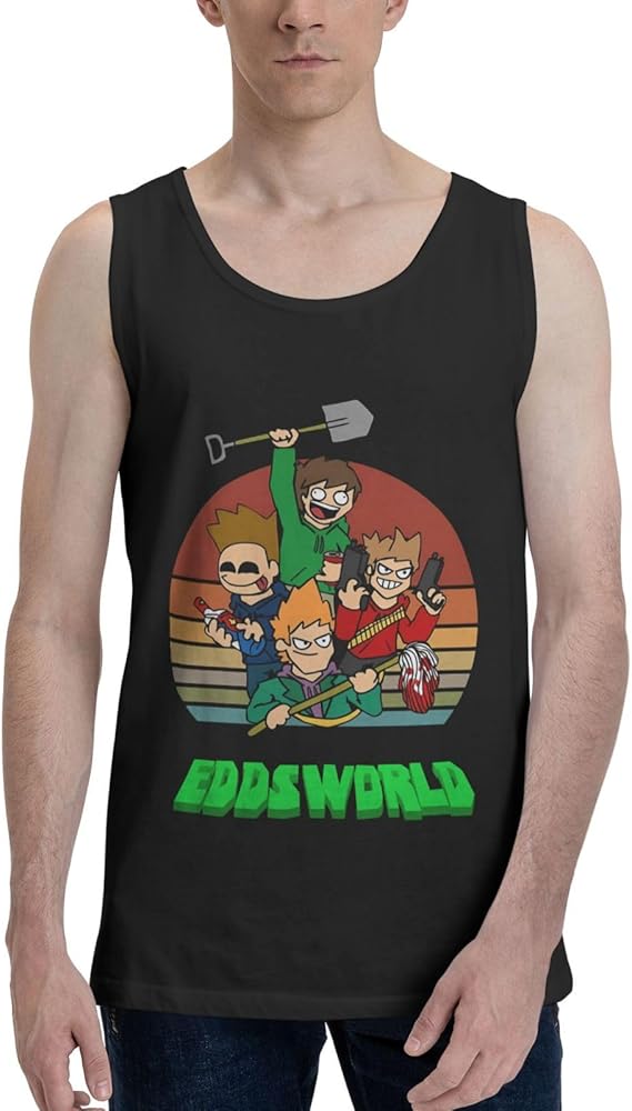 Anime Tank Top Shirt Eddsworld Man's Summer Sleeveless T-Shirts Fashion Vest