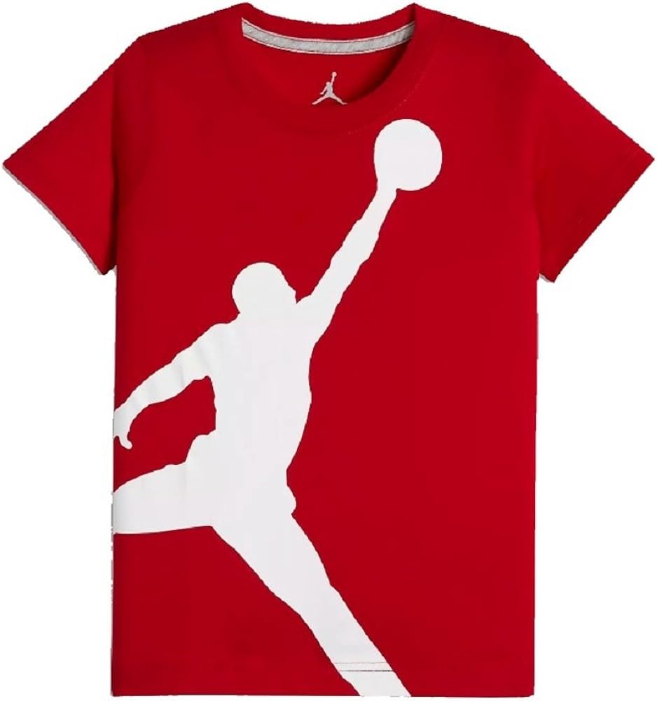 Nike Air Jordan Boys Jumpman 23 Dri-Fit T-Shirt (Medium, Gym Red)