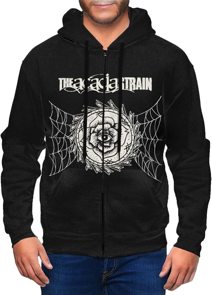 The Acacia Strain Men'S Hoodie Fashion Full Zip Pullover Winter Long Sleeve Zipper Sweatshirt