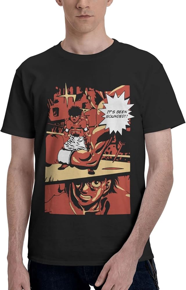 Anime Hajime No Ippo T Shirt Man's Summer Manga O-Neck Shirts Casual Short Sleeves Tee