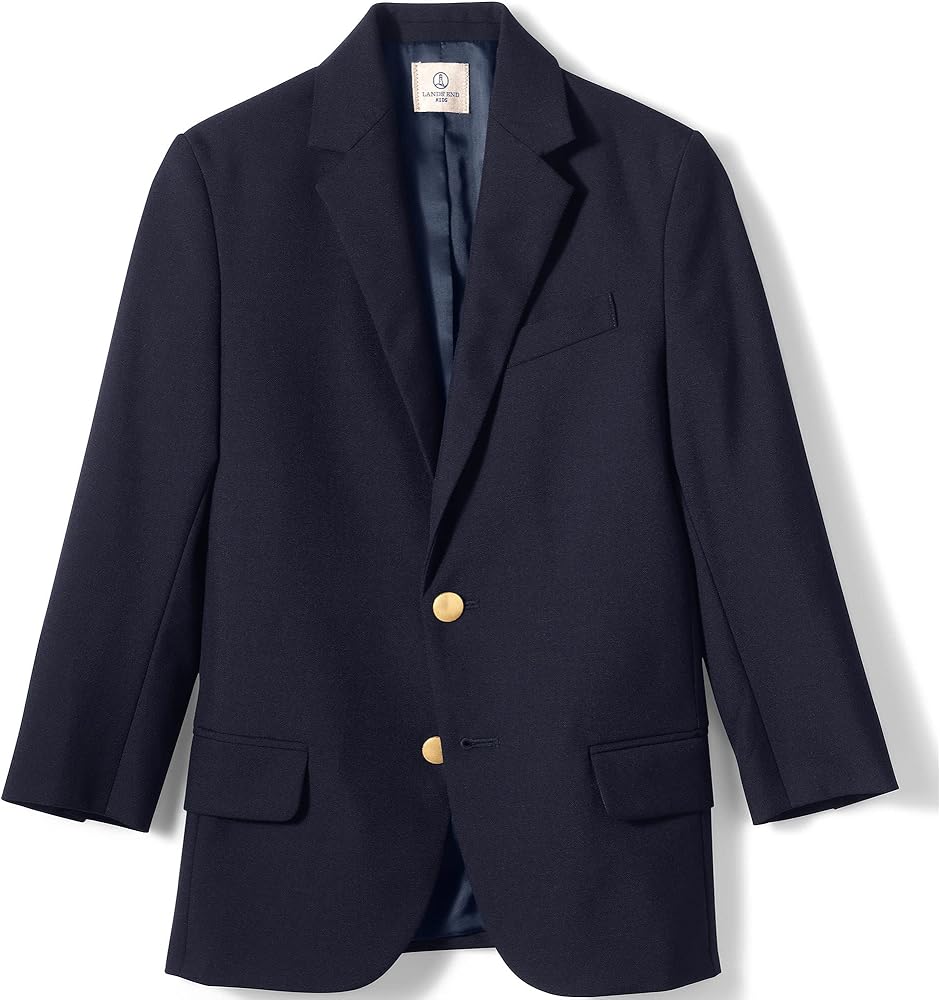 Lands' End School Uniform Boys Hopsack Blazer