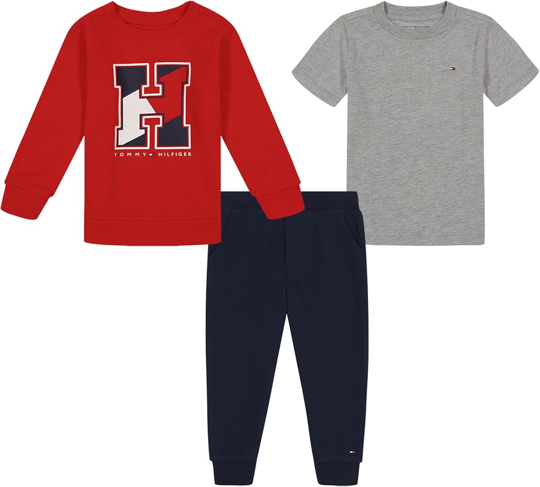 Tommy Hilfiger Boy's 3 Crew Fleece Set