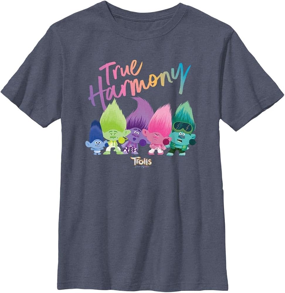 DREAMWORKS TROLLS Trolls True Harmony Boys Short Sleeve Tee Shirt