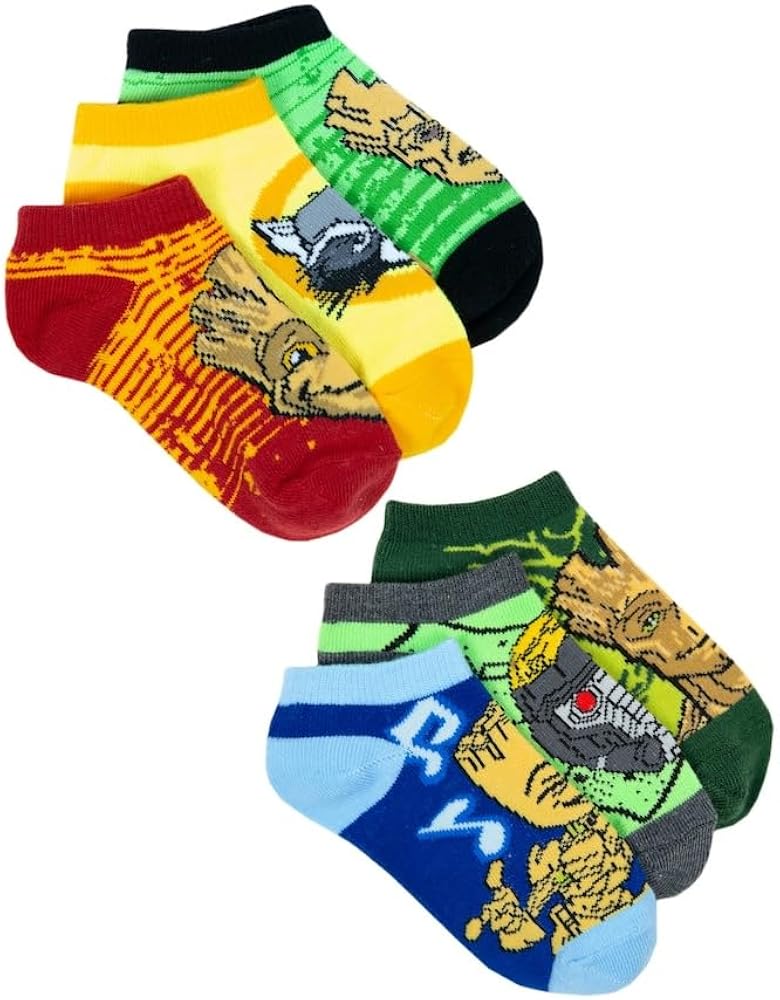 Marvel Guardians Of The Galaxy Big Boys' Socks 6-Pack (Shoe Size: 3-9)