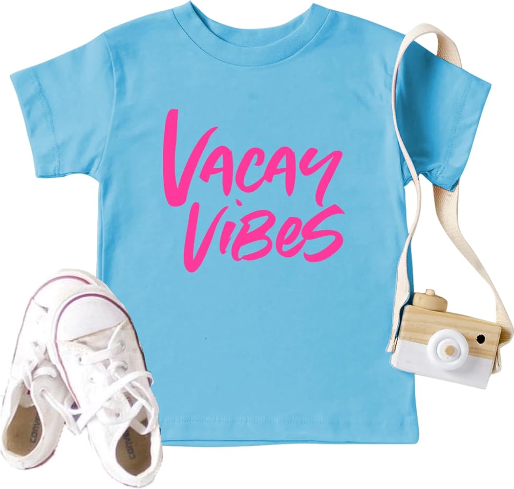 Toddler Vacation Shirt Boys Girls Summer Beach Vacay T-Shirts Holiday Graphic Hawaiian Kids Tees Casual Tops