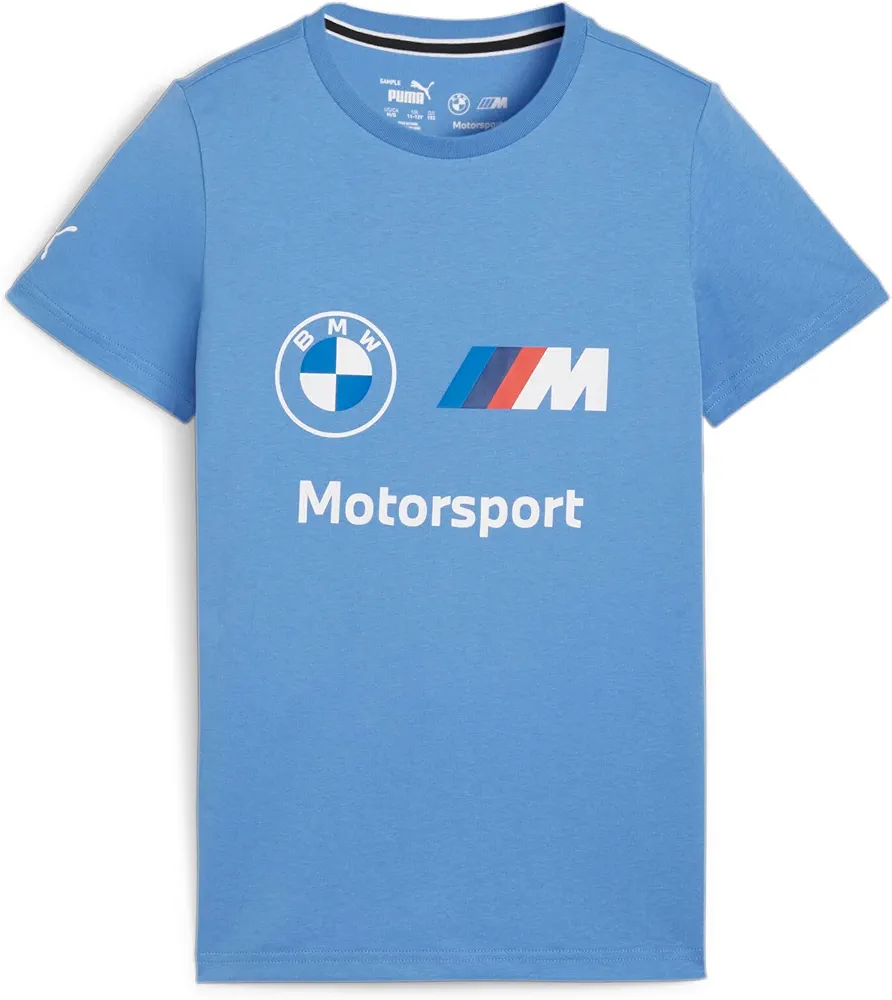 PUMA Unisex Kid's Standard BMW M Motorsport Essentials Logo Tee, Blue Skies