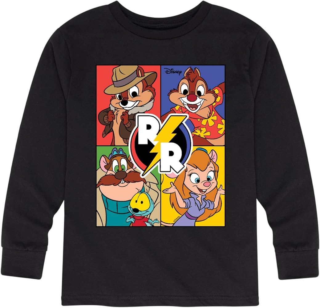 Disney Chip 'N Dale Rescue Rangers - Rescue Ranger Grid - Toddler and Youth Long Sleeve Graphic T-Shirt