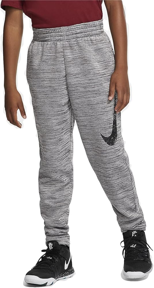 Nike Kids Boy's Therma Basketball Pants (Little Kids/Big Kids) Smoke Grey/Heather/Black SM (7-8 Big Kids)