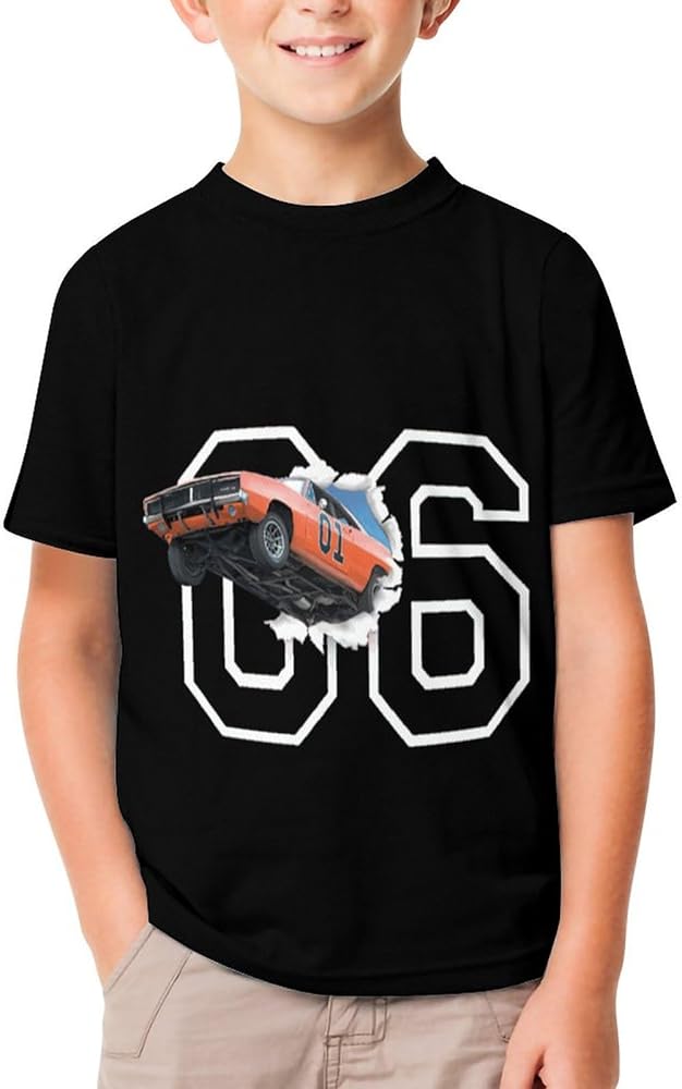 Teenage Crew Neck Tshirts Short Sleeve T Shirts for Hazzard Dukes T Shirts,Sports Summer Tshirts