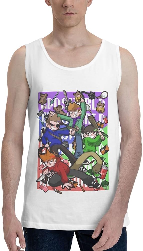 Anime Tank Top Shirt Eddsworld Men's Summer Sleeveless Tops Fashion Vest