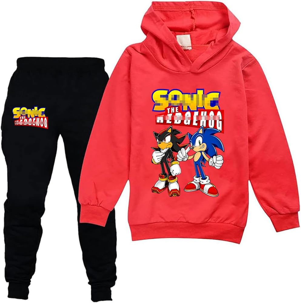 Kids Pullover Hoodies and Sweatpants 2 Piece Tracksuit Jogging Pants Sweatshirt Set for Boys Girls