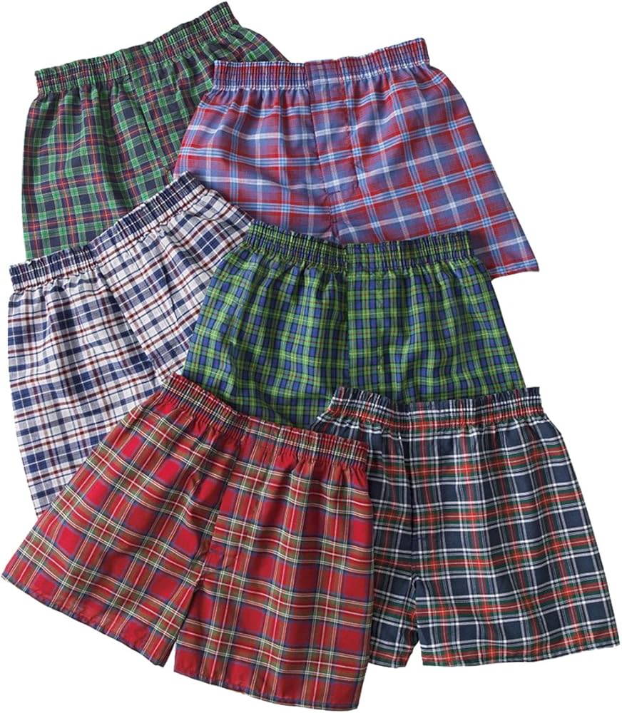 Hanes Boys 3-Pack Classics Tartan Boxers