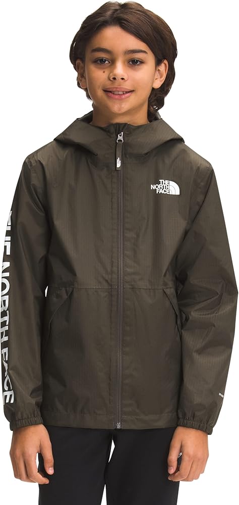 THE NORTH FACE Boys' Zipline DWR Rain Jacket, New Taupe Green/New Taupe Green, X-Small