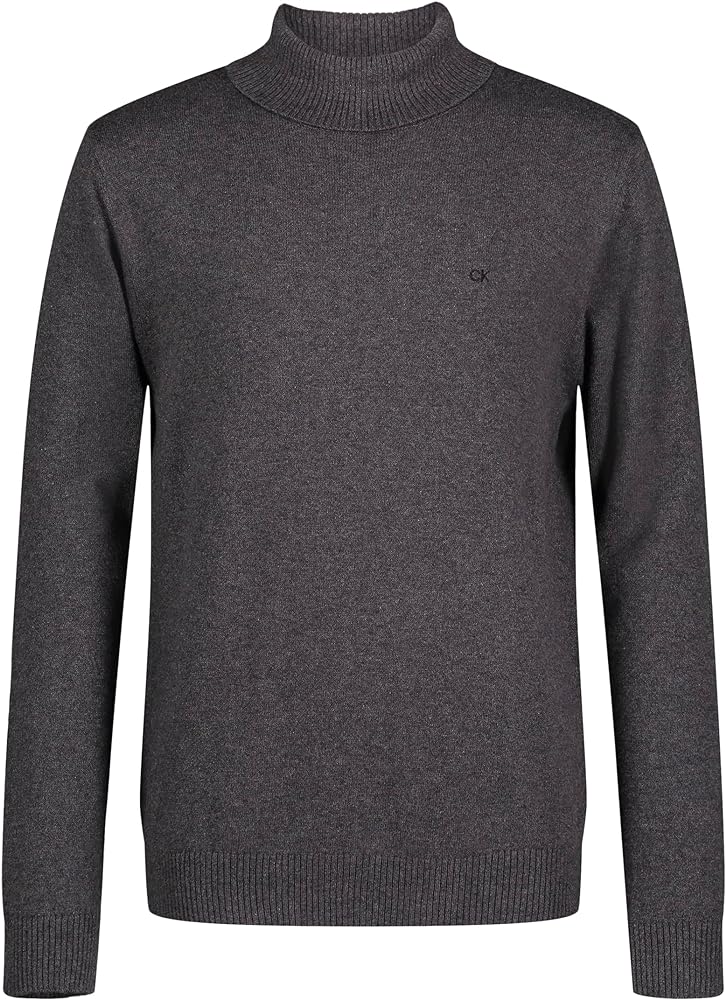 Calvin Klein Boys' Pullover Turtleneck Sweater, Logo Detailing, Ribbed Neckline & Cuffs