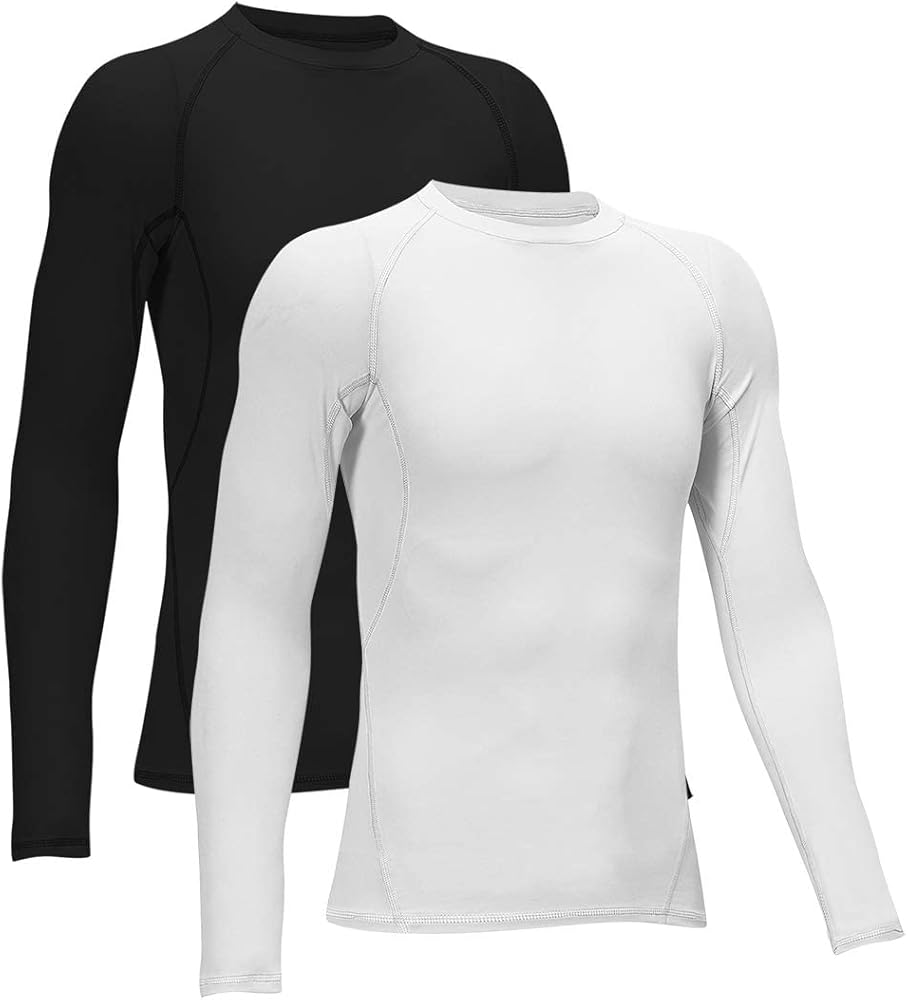 TELALEO 4, 3, 2, 5/1 Pack Boys' Girls' Compression Shirts Youth Long Sleeve Undershirt Sports Moisture Wicking Baselayer