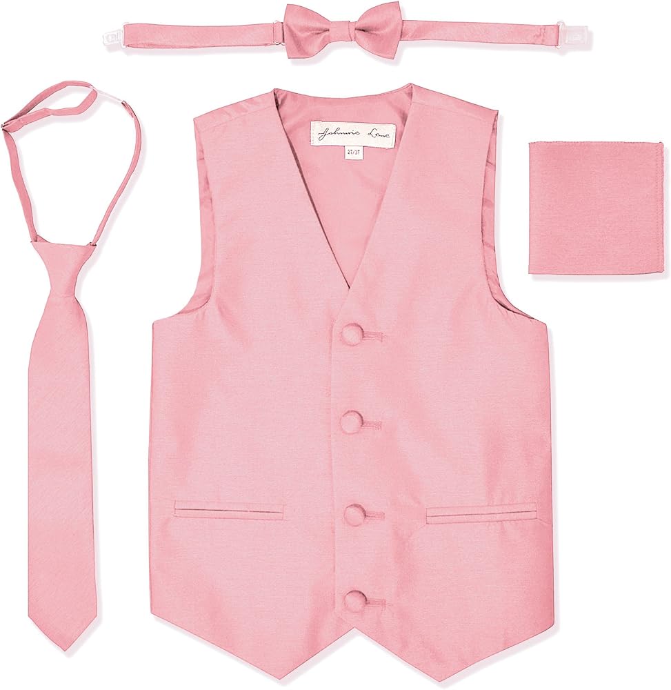 Boys Formal Dupioni Tuxedo Vest Set