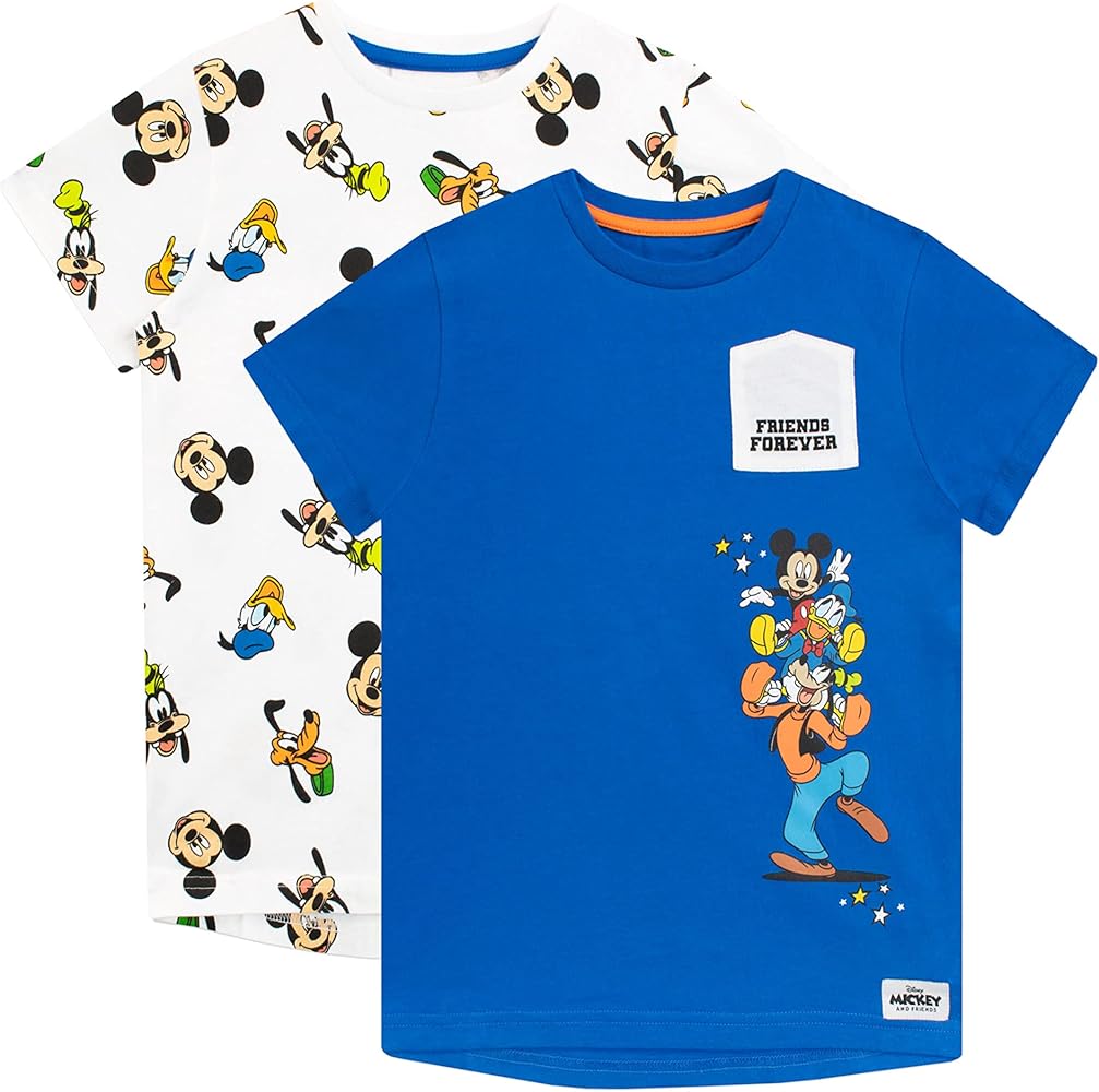 Disney Boys Mickey Mouse T-Shirt Pack of 2