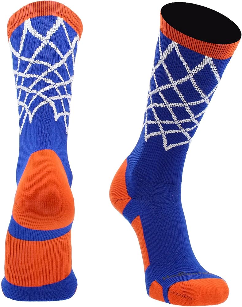 MadSportsStuff Elite Basketball Socks with Net Crew length - made in the USA