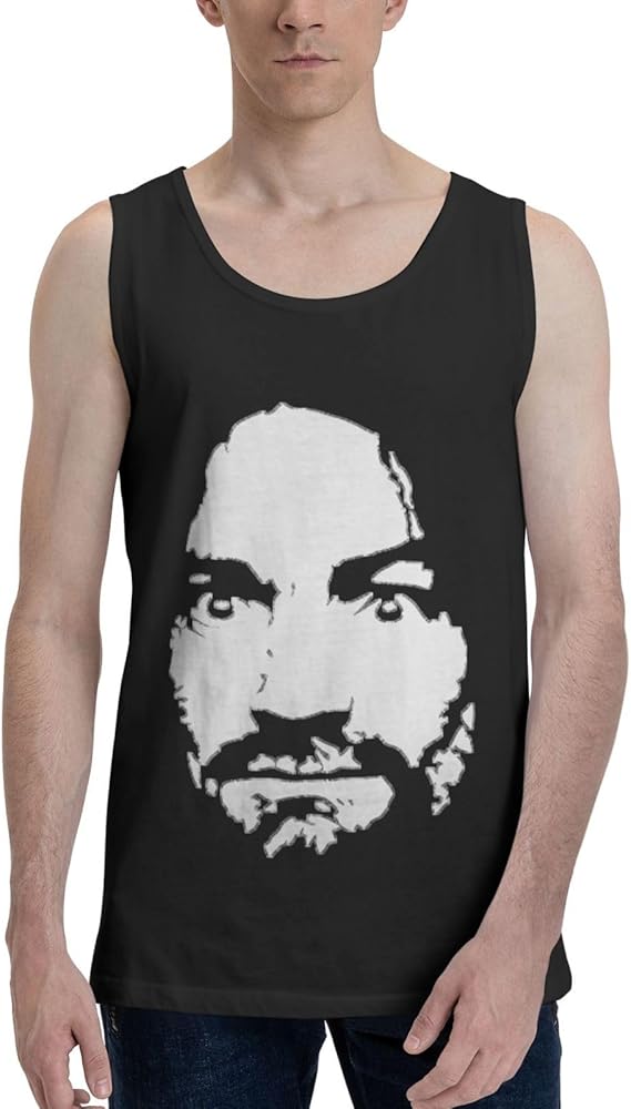 Charles Manson Tank Top Boys Summer Casual Dry Fit Sleeveless Muscle Workout T Shirts Bodybuilding Beach Top