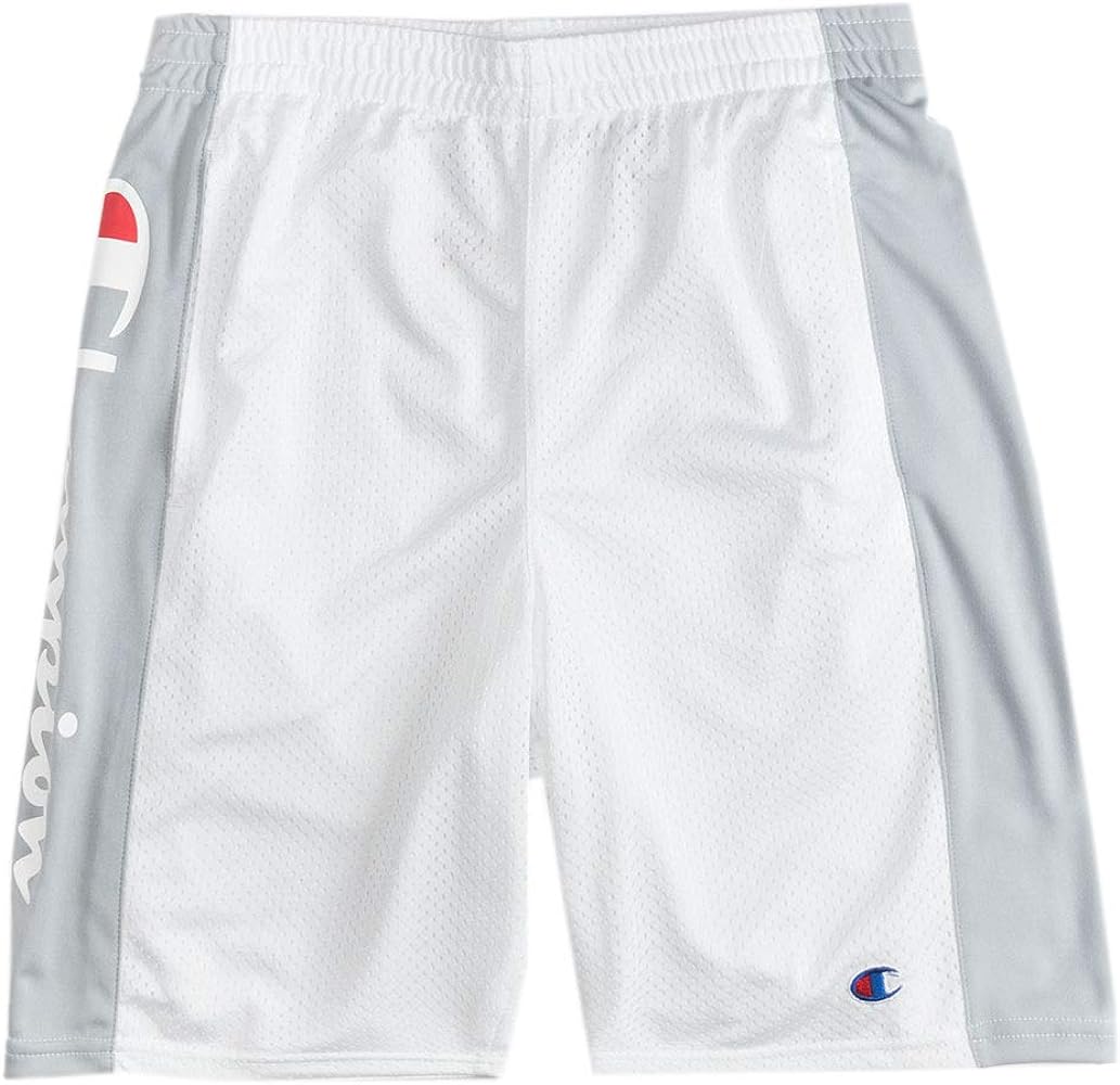 Champion Boys Heritage Script Mesh Short (Small,White Champion Script)