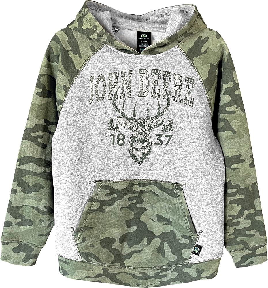 John Deere Boys Youth Fleece Pullover Hoodie