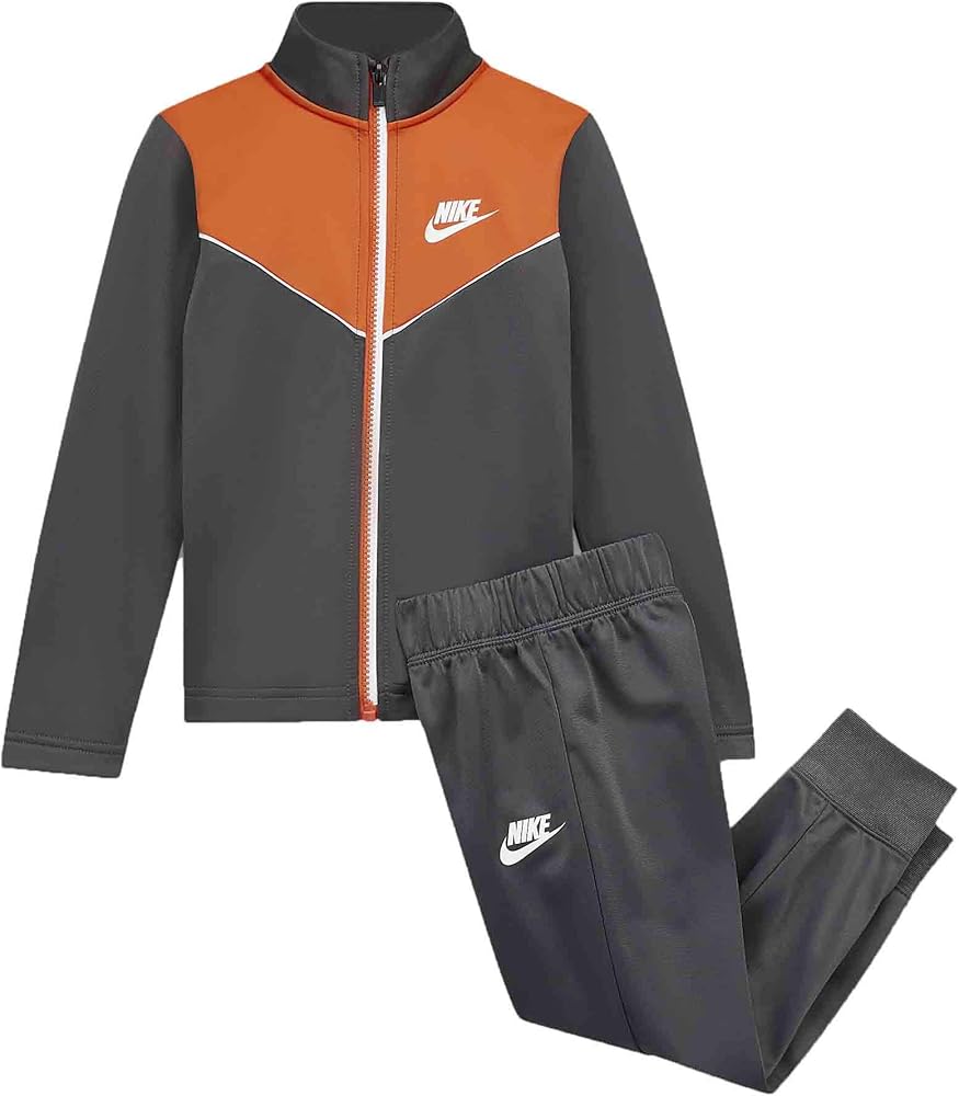 Nike Boy's Color-Block Jacket and Pants Two-Piece Track Set (Little Kids) Iron Gray 6 Little Kid