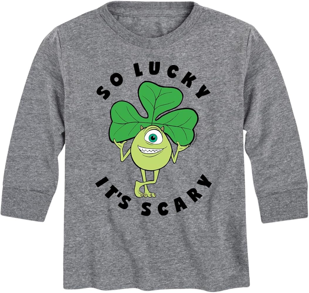 Disney Monsters Inc - So Lucky It's Scary - Toddler and Youth Long Sleeve Graphic T-Shirt