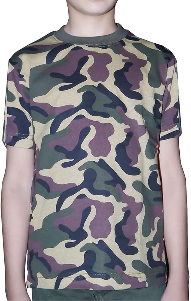 Kids Camouflage Print Fancy T Shirt Childrens Book Week Day Party T Shirt Top