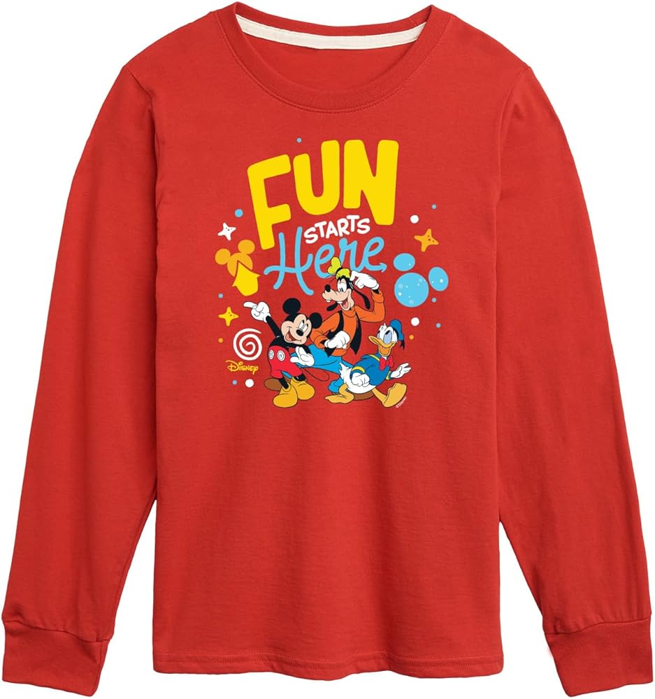 Disney Jr - Fun Starts Here - Toddler & Youth Long Sleeve Graphic T-Shirt