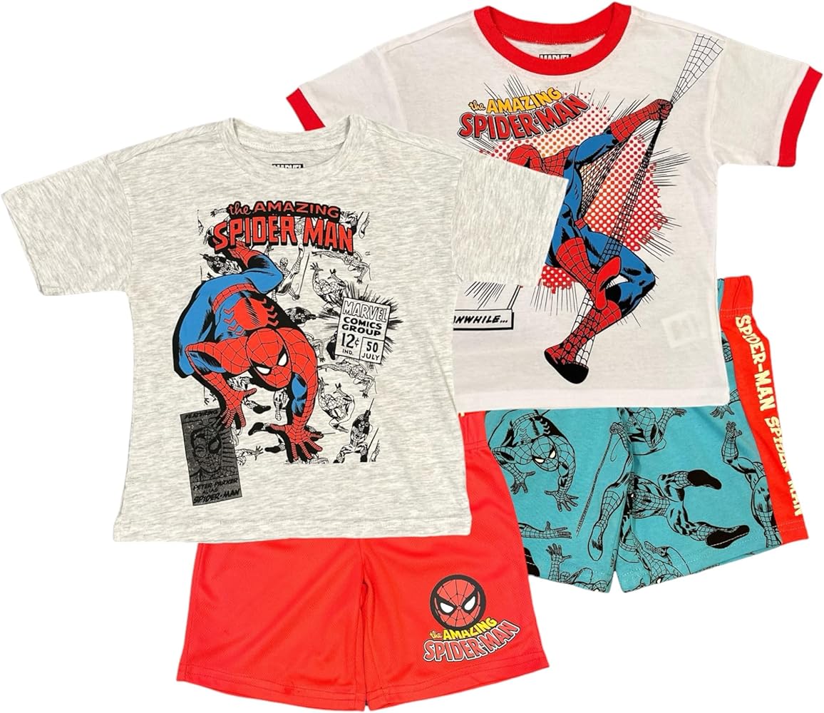 Marvel Spider-Man Toddler/Little Boys Tee-Shirt Short Set