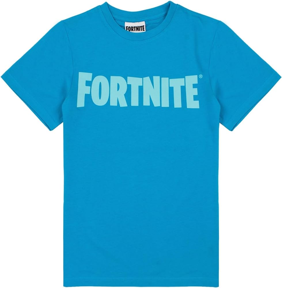 FORTNITE Logo Boys T-Shirt Black Short Sleeved Gamer Top