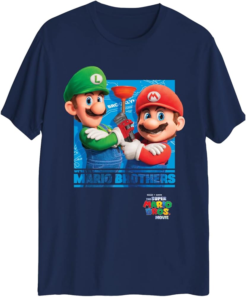 Nintendo The Super Mario Bros. Movie We're The Mario Brothers Boy's Short Sleeve T-Shirt