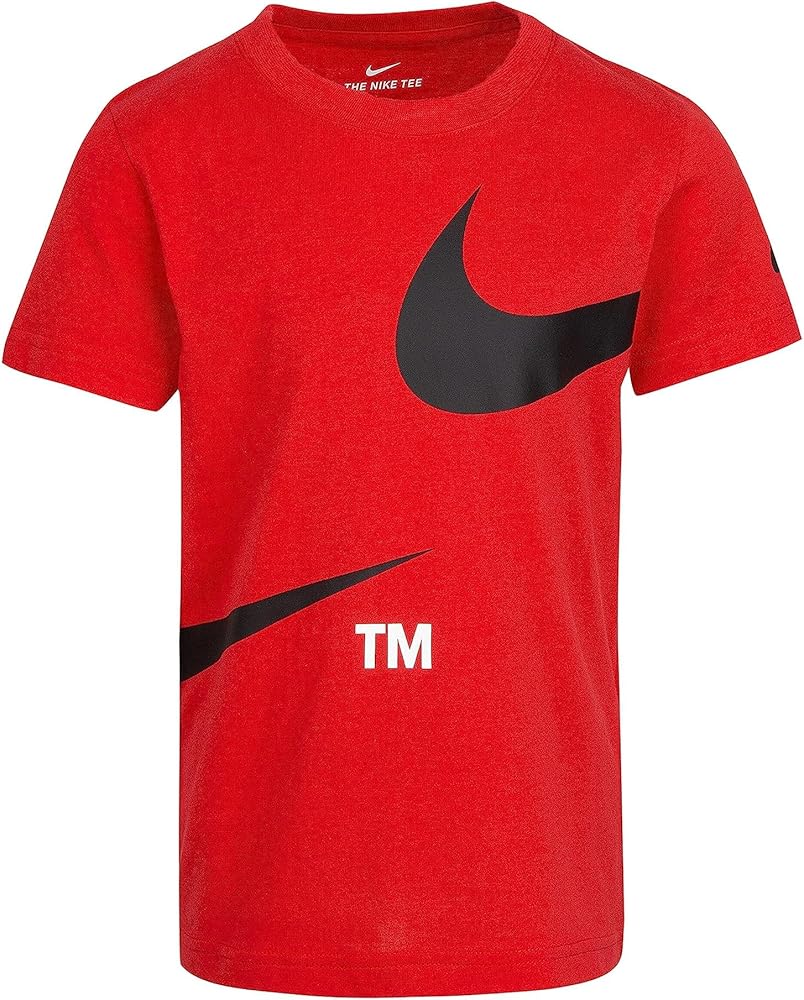 Nike Boy's Split Swoosh Tee (Little Kids) University Red 4 Little Kid